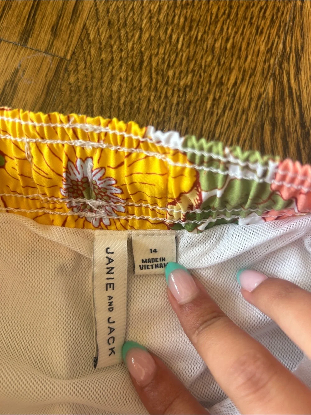 Janie and Jack patterned swim trunks - boy size 14